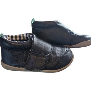 Carter's Black Baby Shoes with Anchor Accent